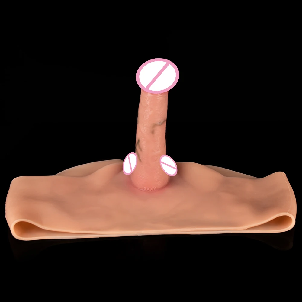 6.5in Realistic Silicone Strapon Cock Skin Strap-On Dildo Pants,Realistic Surface Wearable Dildo,Lesbian Anal Plug,Couple SexToy view 5
