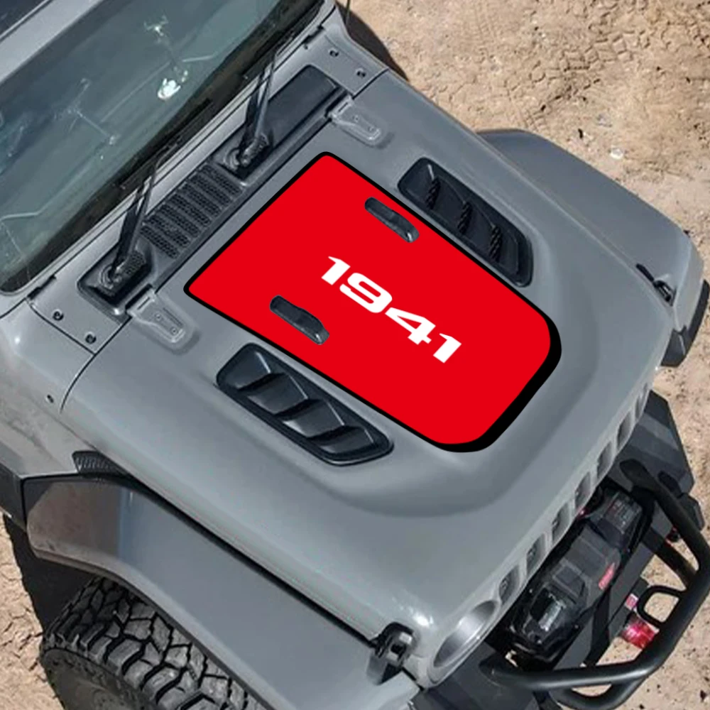 Car Hood Bonnet Vinyl Sticker for JEEP Wrangler Gladiator JL JT 2018-2025 Graphics 1941 Year Decor Decal Auto Tuning Accessories