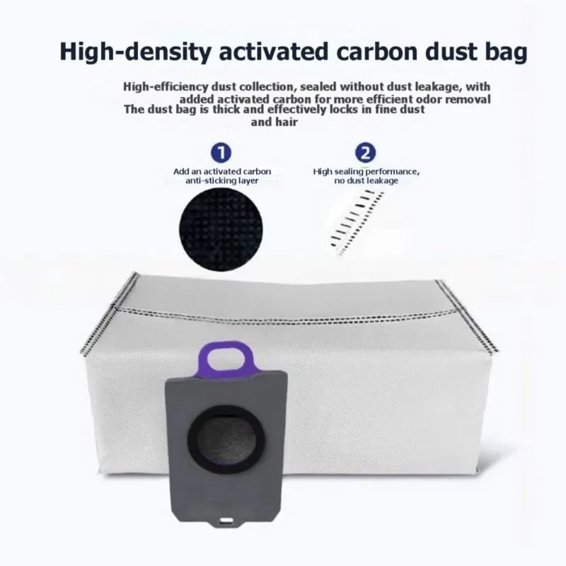 A65T 12PCS Dust Bags for Narwal Freo Z10 Ultra J5X Vacuum Cleaner, Replacement Vacuum Cleaner Accessories, Multi-Layer Filter,