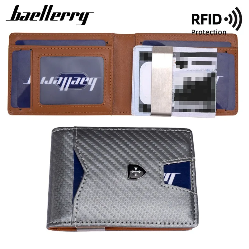 Baellerry Luxury Brand Men Wallets Money Bag Slim Thin Man Card Holder Wallet for Men Mini Short Purse Credit Card Holder