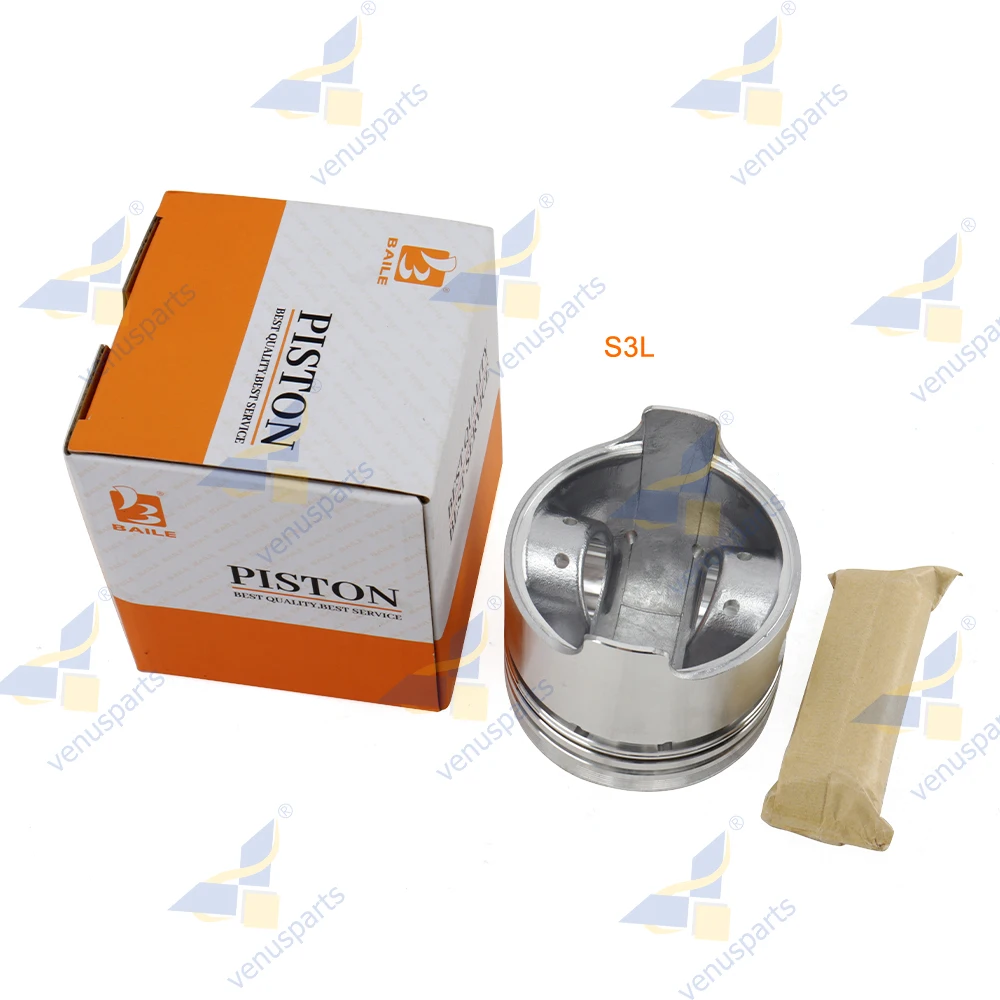 3PCS S3L2 S3L Piston With Pin Lock for Mitsubishi Engine 31A17-11100 32A17-07100 78*2.5HK+2+4mm