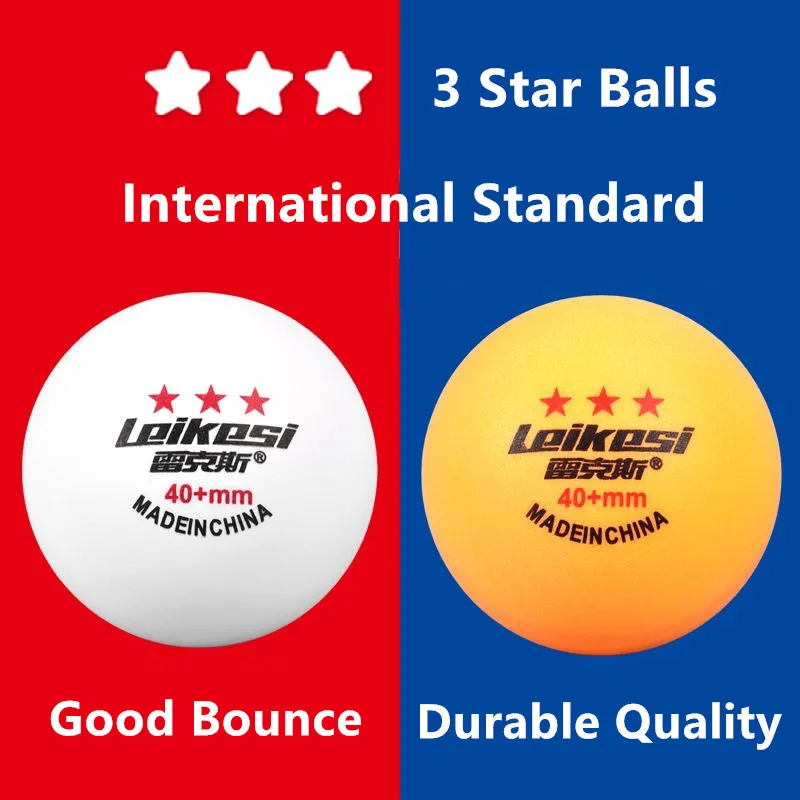 72/144pcs High Quality 3 Star Ping Pong Balls Leikesi 40+mm Cost-effective ABS Table Tennis Training Balls
