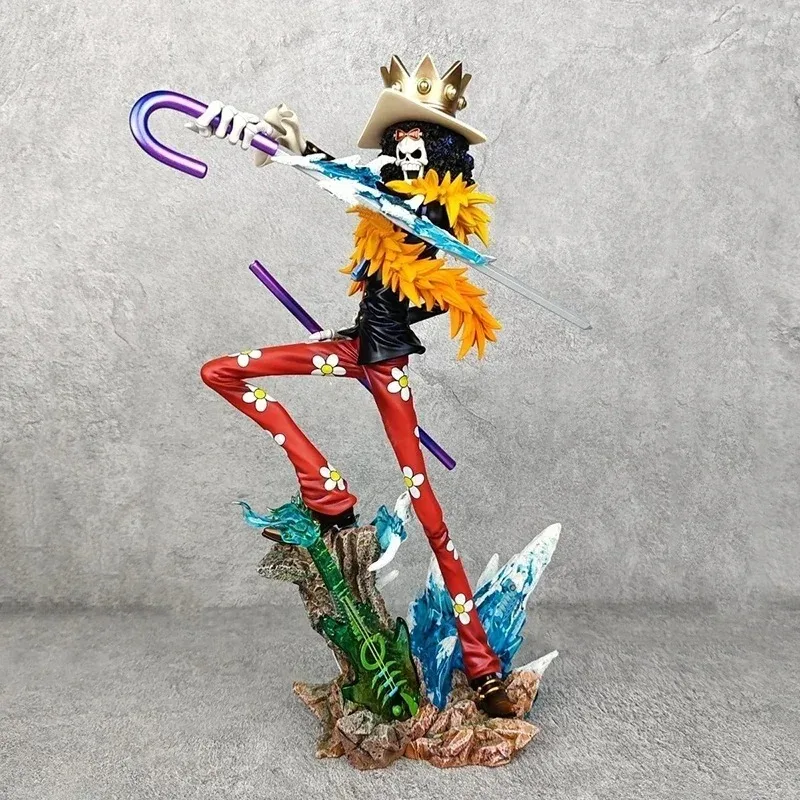 33cm One Piece Figurine Brook King of Souls Musician Anime FigureBROOK Action Figure Collectible Model Statue Toy Xmas Gifts