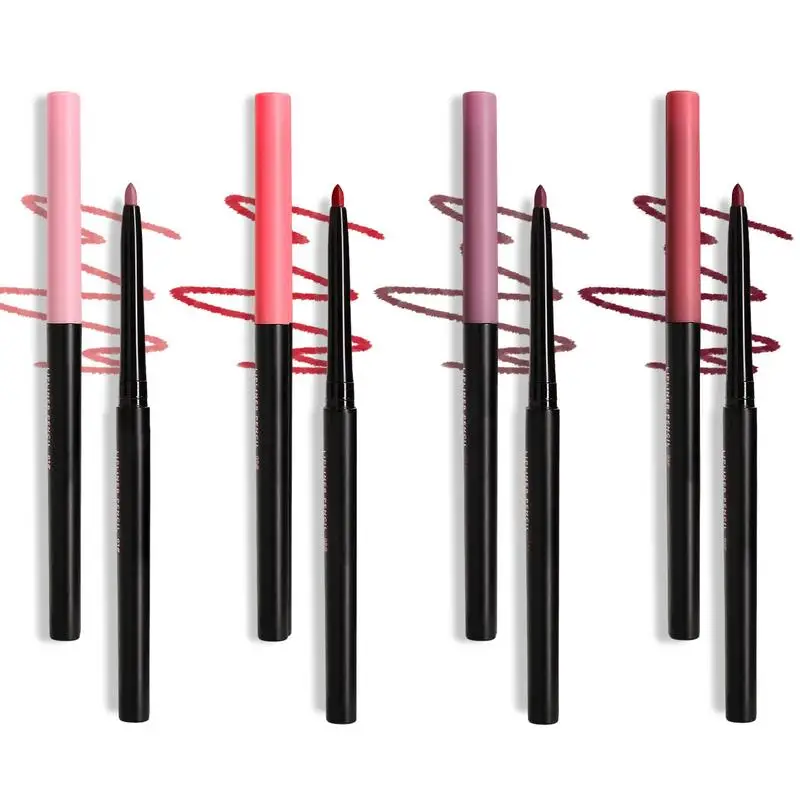 Lippotlood 4X Matte Afwerking Lip Make-up Potlood Langdurige Lipgloss Set Voor Vrouwen Dagelijks Gebruik Lip Vlek Voor Gedefinieerde Lippen