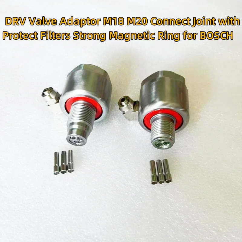 Diesel Common Rail Pump DRV Valve Adaptor M18 M20 Connect Joint with Protect Filters Strong Magnetic Ring for BOSCH