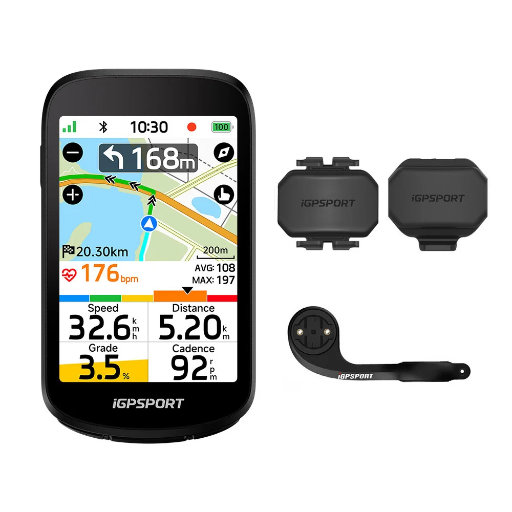 iGPSPORT BSC500 Touchscreen Bike Computer GPS Cycling Global Map