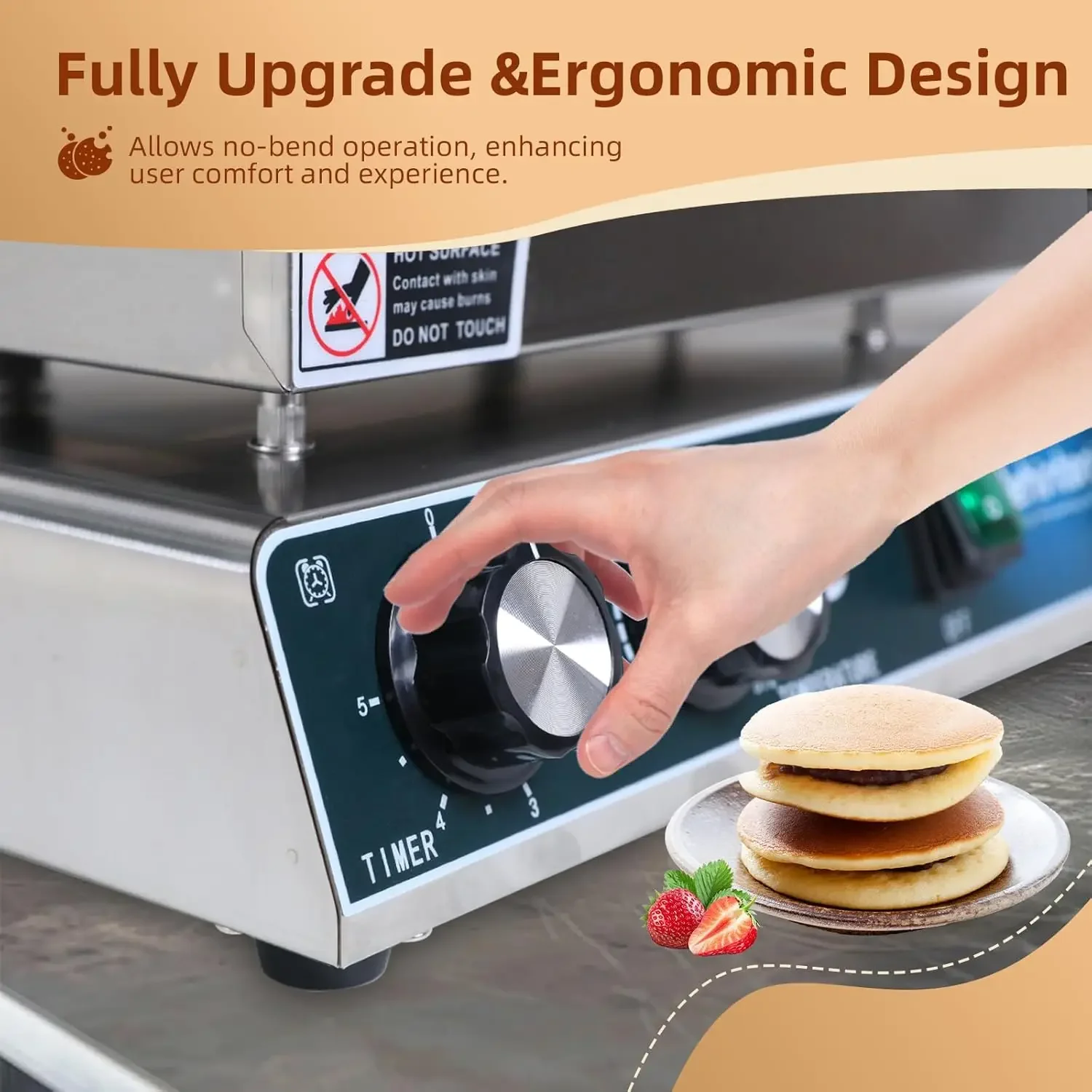 صانع الفطائر الهولندية الصغيرة، صانع الوافل 110 فولت، آلة الكعك الساخن، صانع دوراياكي غير لاصق، مقلاة Poffertjes، Maquina Para Min