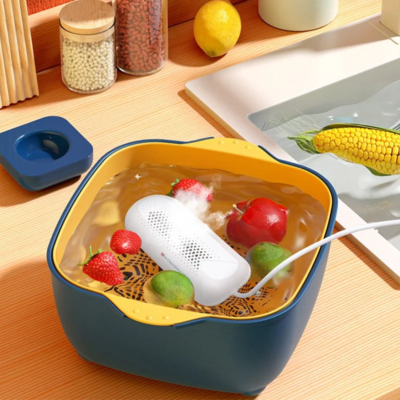 Purificatore alimentare strumento per la pulizia di frutta e verdura Protable frutta verdura lavatrice a forma di capsula purificatore alimentare Wireless