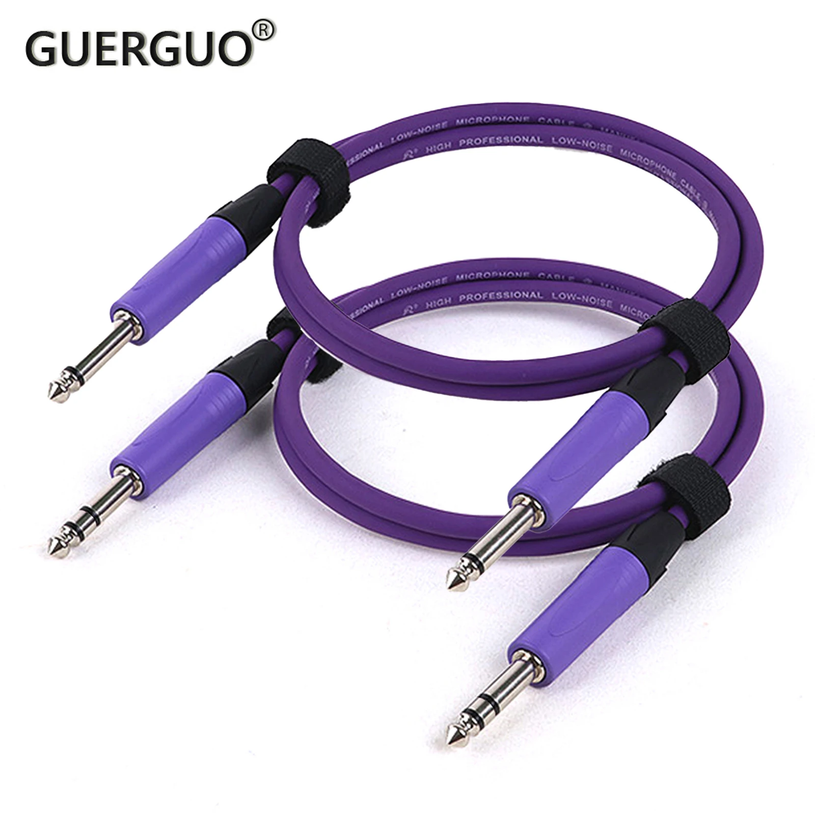 

6.35/6.5MM Stereo/Mono Audio TRS/TS 1/4 Inch Speaker Amplifier Cable with Zinc Alloy Colorful 6.35MM Jack for Guitar Keyboard‎