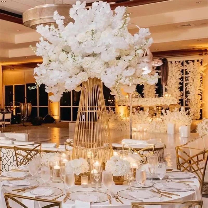 

8pcs Metal Display Rack Holder Wedding Table Centerpiece Event Road Lead Flower Vases For Party Stage Home Decoration