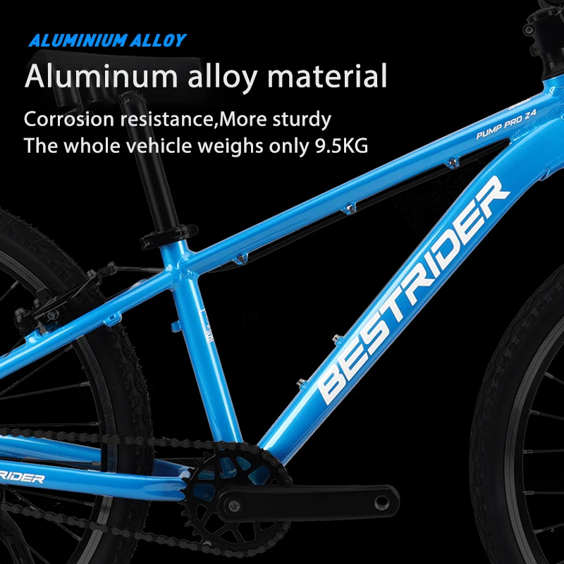 子供用自転車 マウンテンバイク 24インチ Vブレーキシステム搭載 シングルスピード アルミ合金自転車 レーシングジュニアバイク