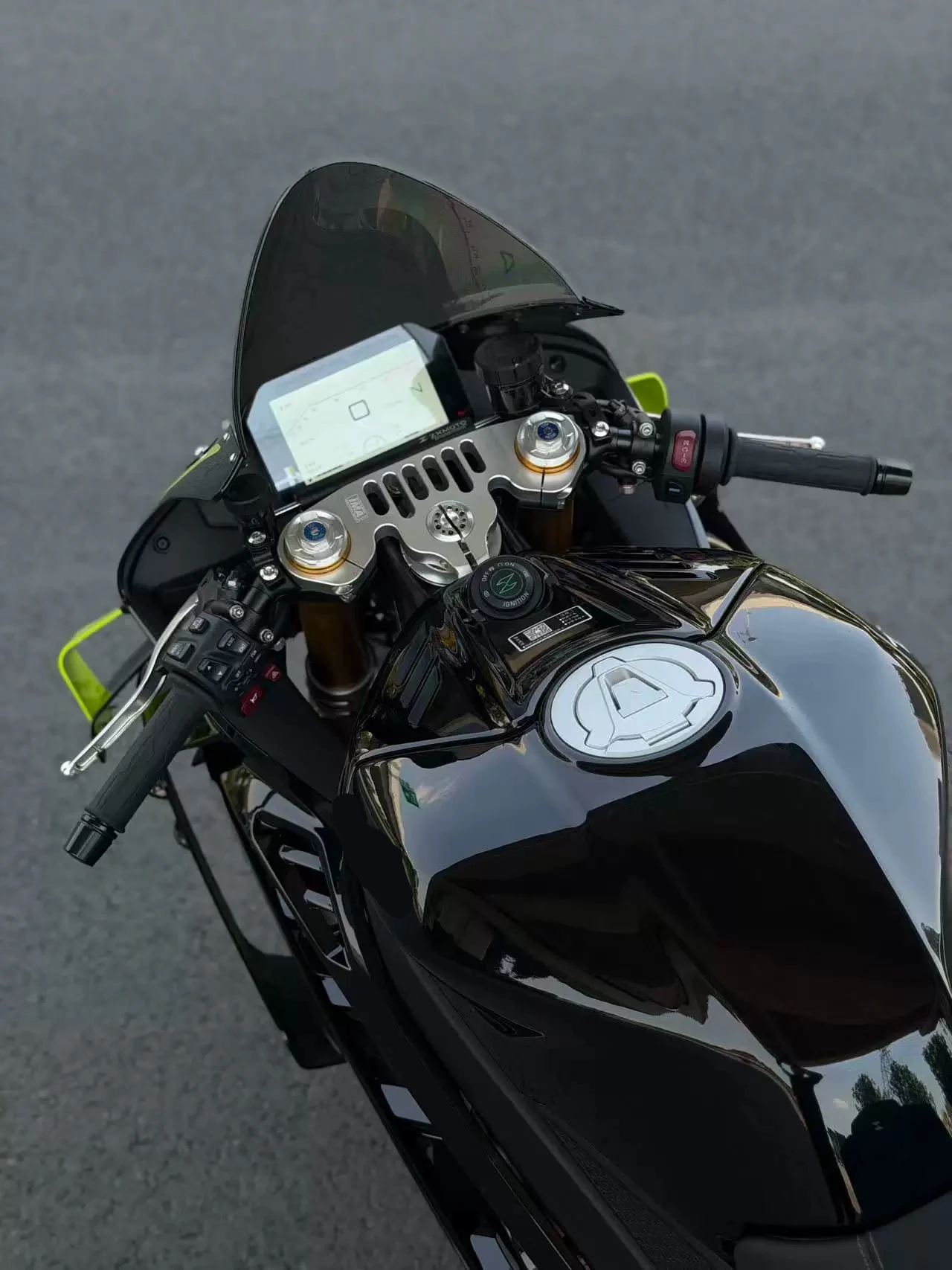 For ZXMOTO 820RR Motorcycle IMA Style Upper Triple Clamp, No-Damage Mod Parts With Matching Mounting Holes