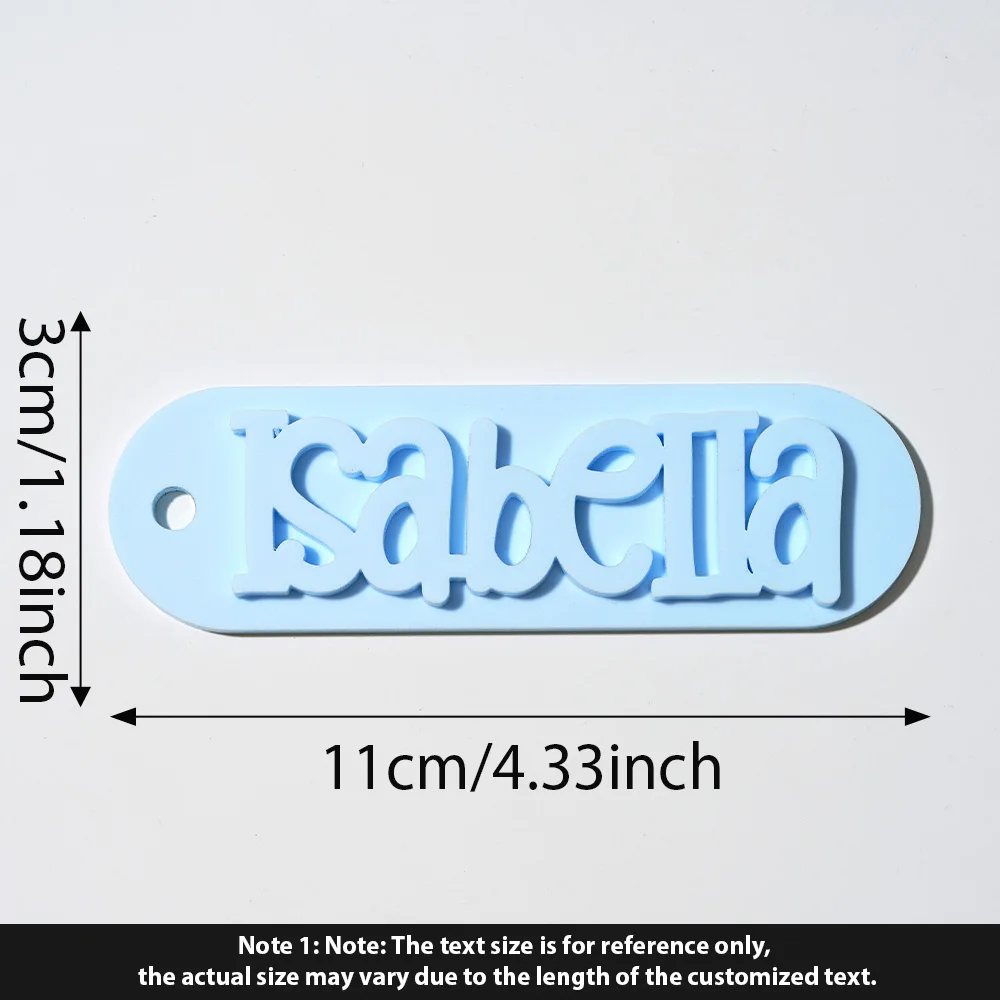 قطعة واحدة من سلسلة مفاتيح PMMA المخصصة - اسم محفور شخصي، تصميم بيضاوي، DIY، منقوش بالليزر، ملحق مثالي للاستخدام اليومي وهدية لطيفة