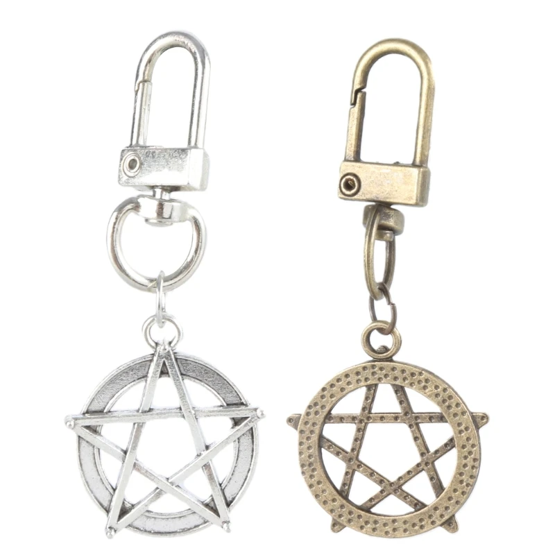 Fast Reach Contemporary Hollow Star Key Pendant Portable for Trendsetters and Detail Lovers