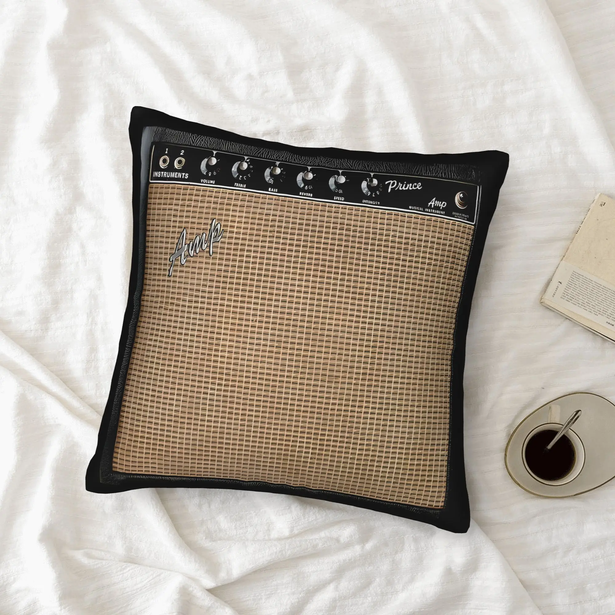 Guitar Amplifier Print Pillowcase, Ideal for Musicians & Guitarists, Perfect for Living Room Bedroom Decor