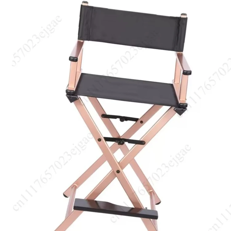 Outdoor Folding Chair Director Makeup Chair Leisure High Chairs Bar Seat Portable Aluminum Alloy Home Camping Beach Travel