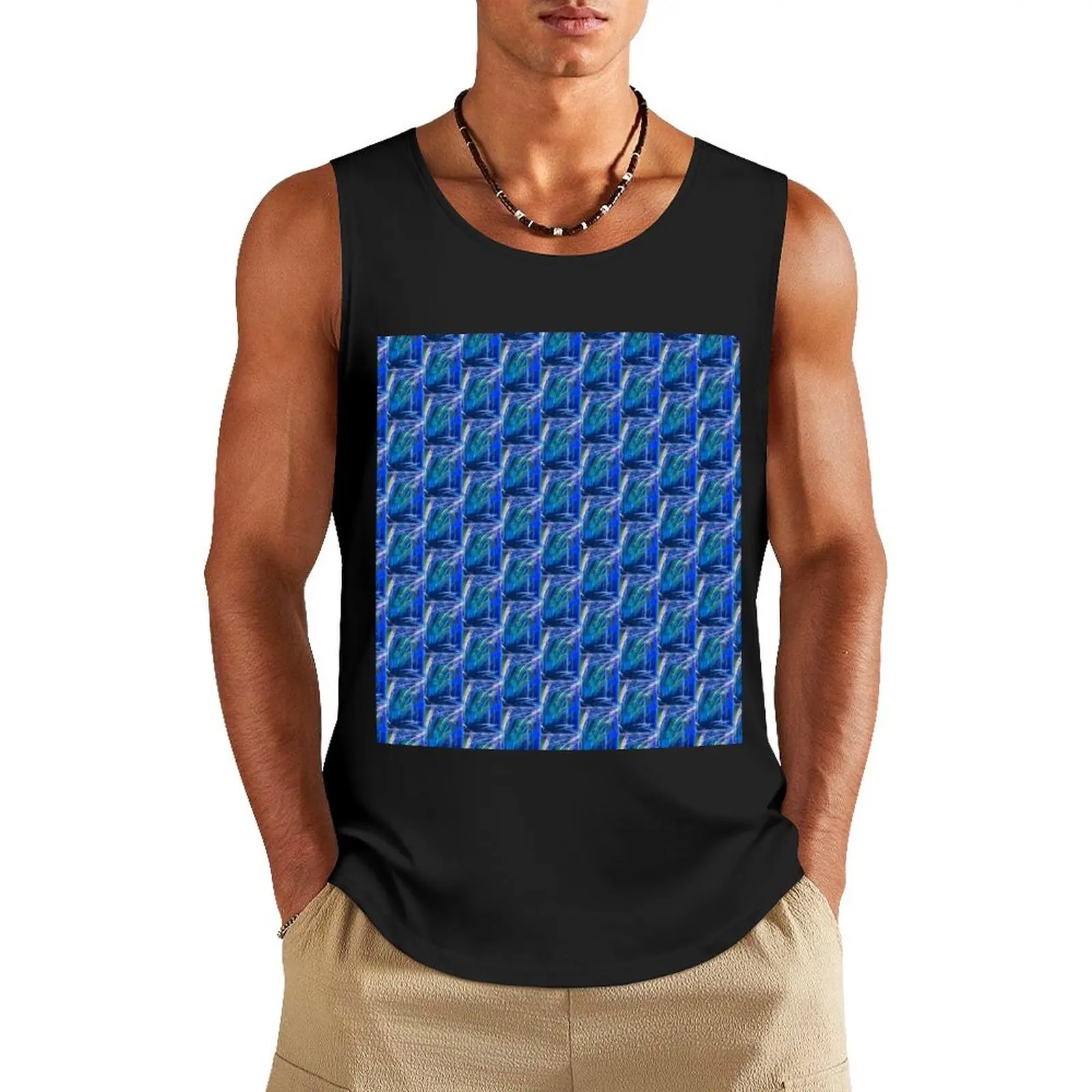 

KA Bold Expressions on Blue 5 Tank Top anime t-shirts Men's gym t-shirt