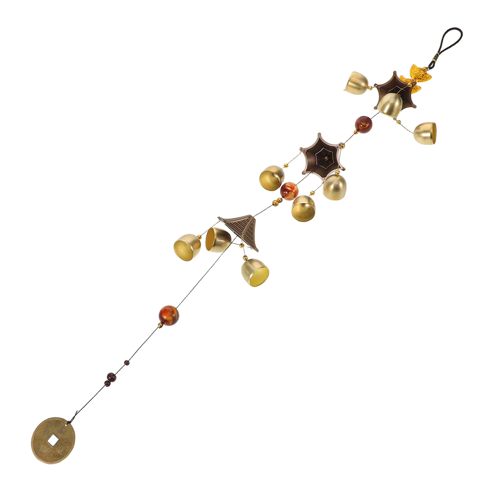 

Vintage Metal Wind Chime Chinese Decorative Bell Rustic Hanging Ornament for Garden Porch Patio Outdoor Decor Metal Chime