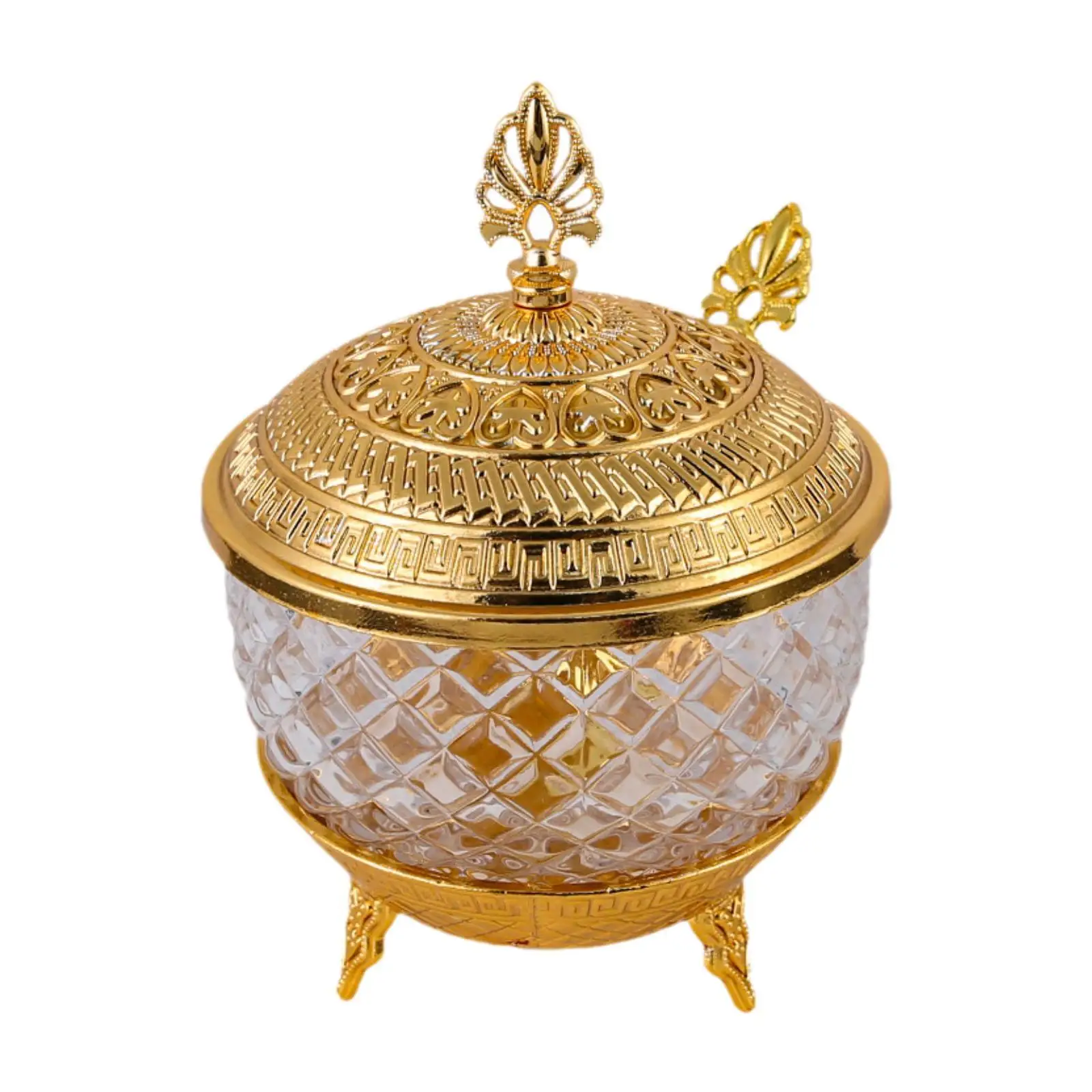 Sugar Bowl with Lid Retro Decorative Candy Jar for Housewarming Office Event