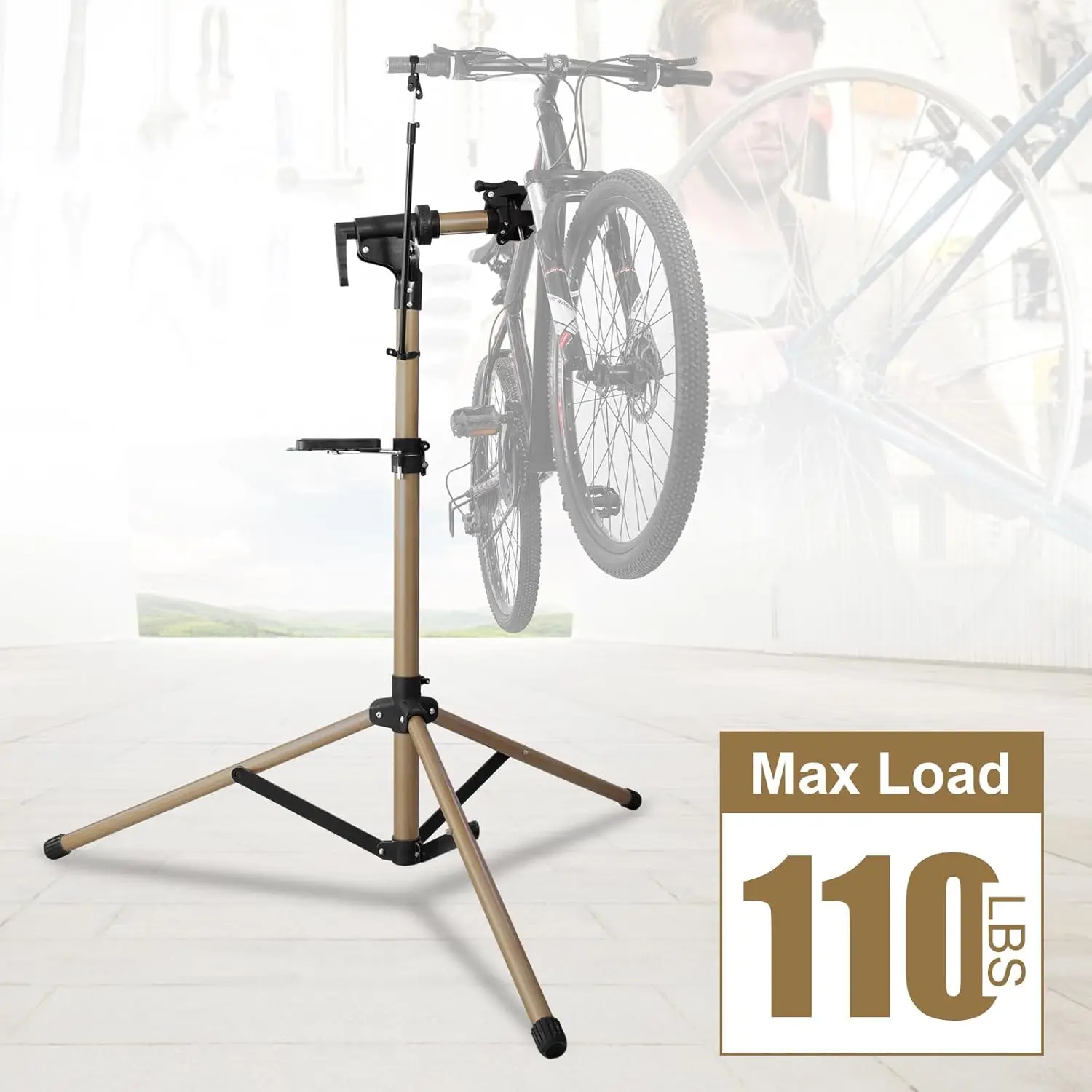 Support de réparation de vélo électrique Duty Max 110 lb, support de vélo Portable en aluminium, support de travail d'entretien, fabriqué pour n'importe quelle vélo, vélo électrique lourd, Mo