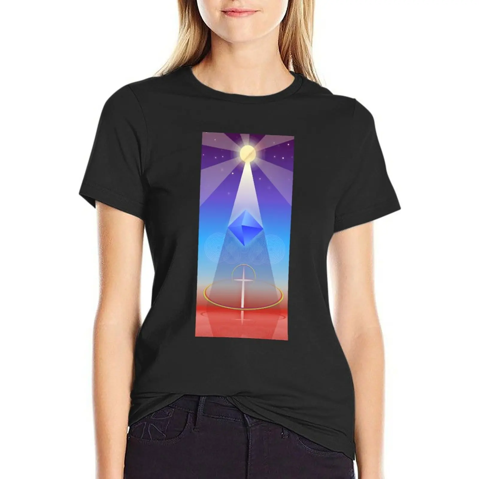 Ramiel above the sea T-Shirt sports fans sweat Top Women