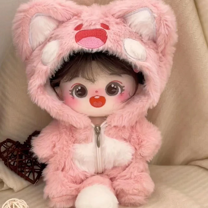 

20cm Cute Big Eyes No Attribute Plush Cotton Doll Idol Stuffed Super Star Figure Dolls Can Change Clothes Gift for Girls Kids