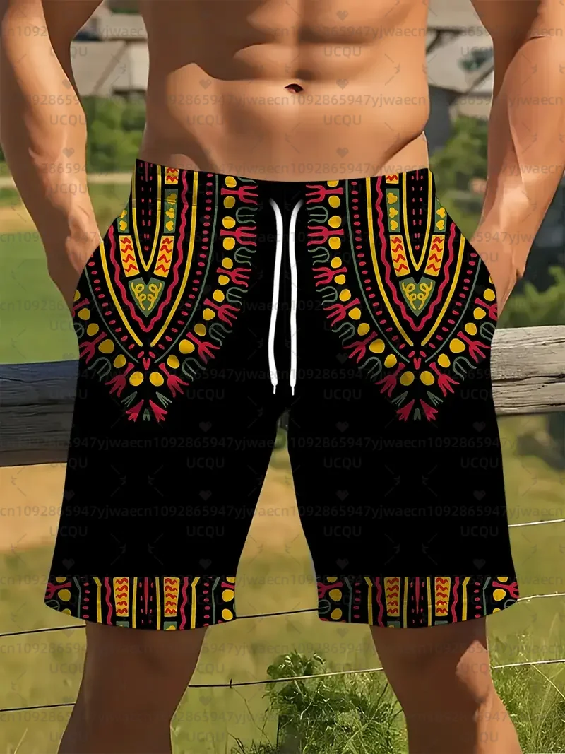 Short hawaïen pour hommes, imprimé flocon de neige et houx, vêtements de plage à séchage rapide, vacances d'été