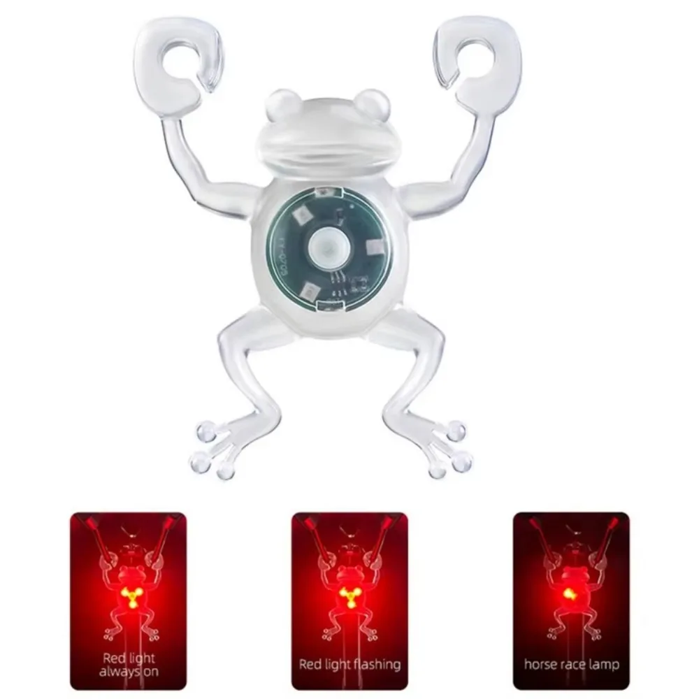 

IPX6 Waterproof Frog Shape Bike Tail Light Red/Multicolor Light Multiple Modes Bicycle Rear Taillight Portable Easy To Install