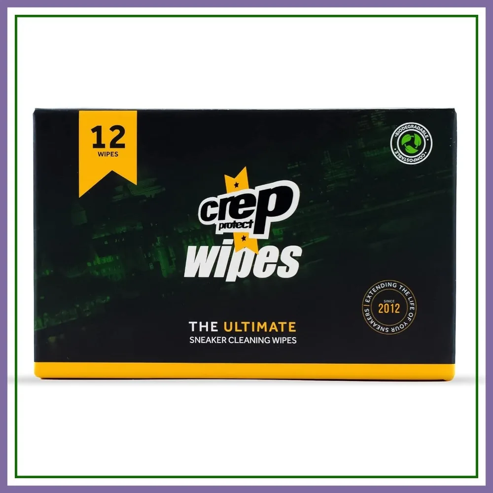 

Biodegradable Dual-Sided Sneaker Cleaning Wipes - Quick Dirt & Scuff Removal, Individually Wrapped (Pack of 12)