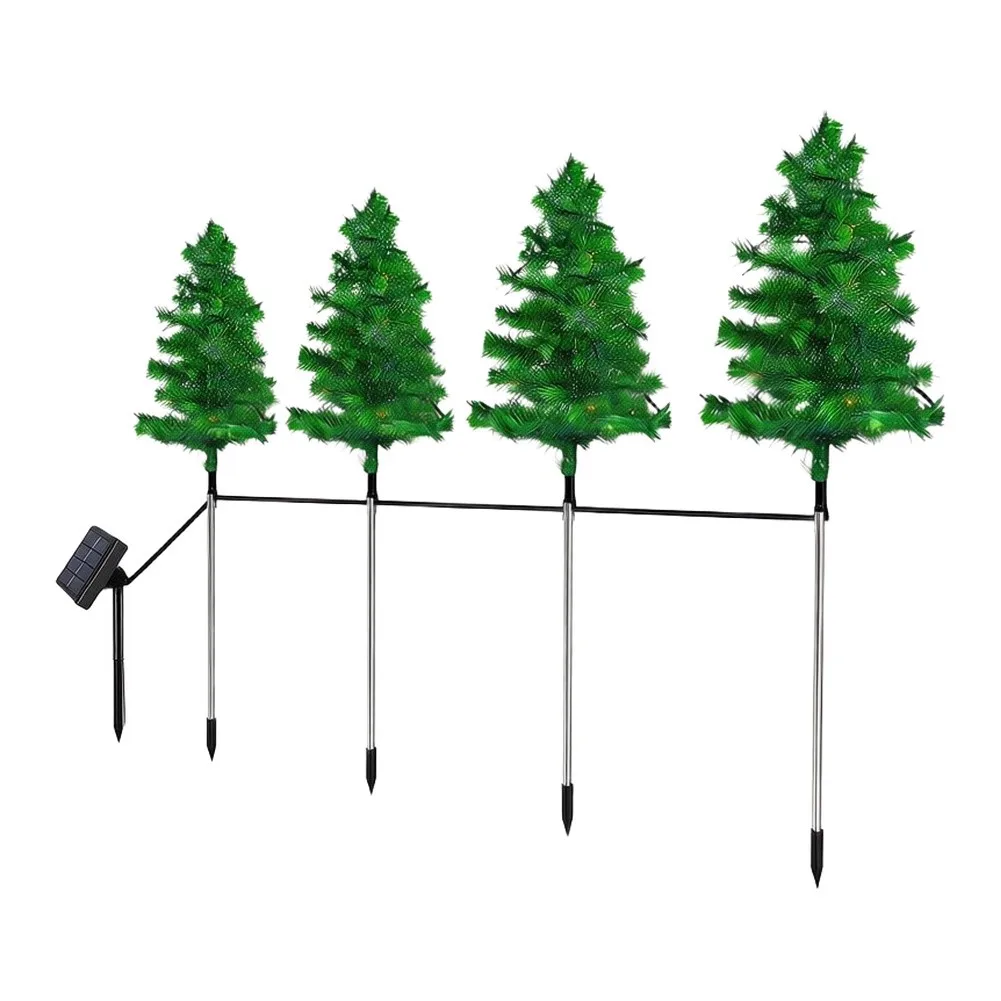 Solar Powered Christmas Tree Lights IP65 Waterproof LED Fairy String Light Auto On Off 8 Lighting Modes Outdoor Xmas Party Decor