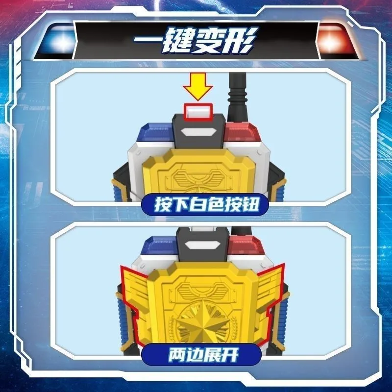 MiniForce Super Cops Marine Cop Transformation Robot Head Badge Model Mini Force Mecha Deformation Figures Toys