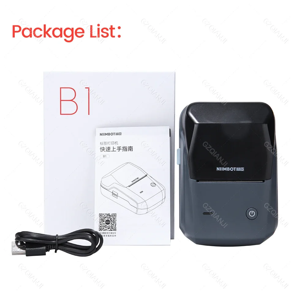 Niimbot B1 Label Printer New arrival Portable Thermal Labeller Maker Barcode QR Code Self-adhesive Sticker Paper Rolls Bluetooth
