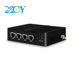 XCY Firewall Pfsense PC J4125 intel Celeron J1900 J4125 Router 4 * Ethernet Ports Windows 10 Pro HTPC VGA Fanless linux Mini PC