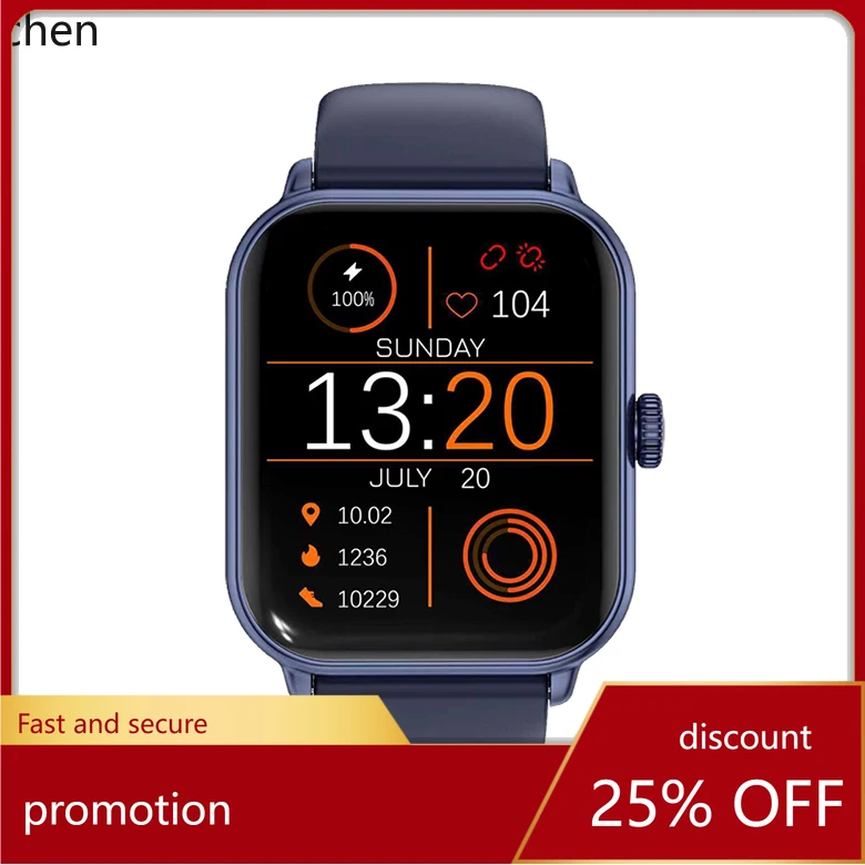 YFY full screen touch, smart watch sleep waterproof speaker double button square