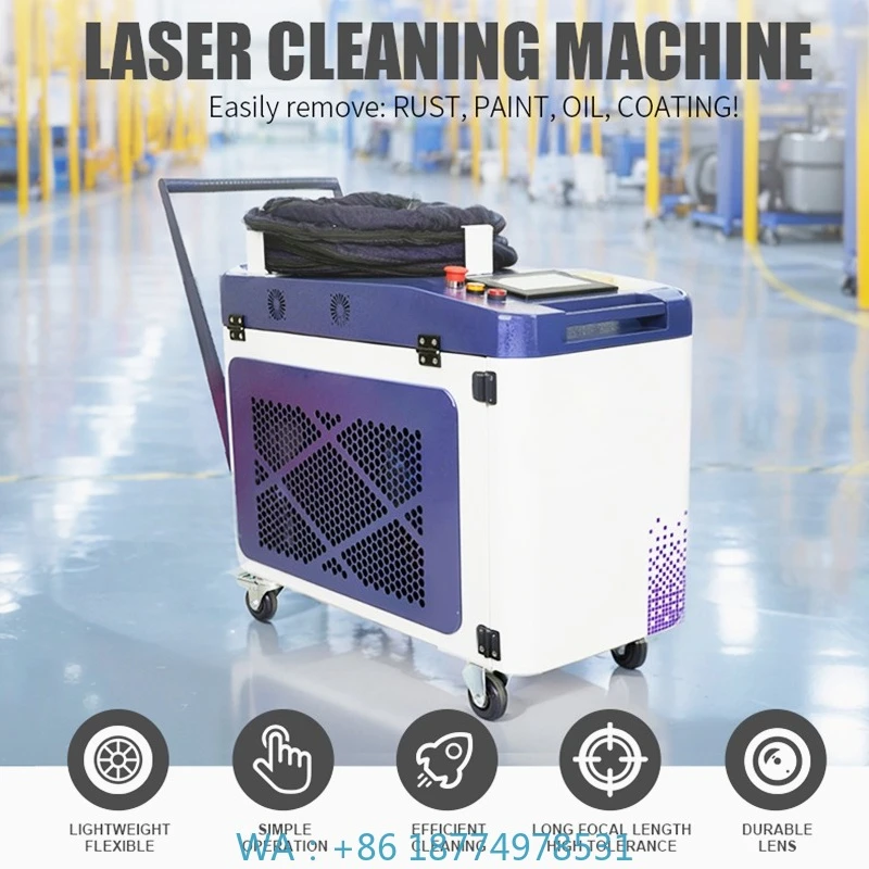 Machine Remover for Metal Surface Cleaner Rust Removal Paint Oil Handheld Max 1000W 1500w 2000w 3000w Fiber Cleaning