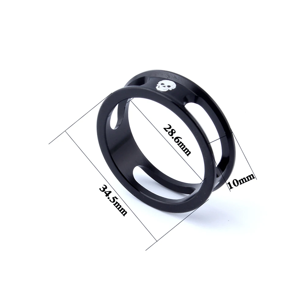 

4PCS 28.6MM Mountain Bike Road Bike Fold Able Bike Aluminum Alloy Washer Spacers Gasket Fork Headset Parts(Black)