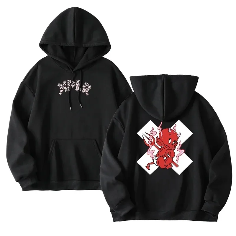 XPLR Sam and Colby Punk-Abzeichen Hoodie Unisex Freizeit-Sweatshirt – Detail 5