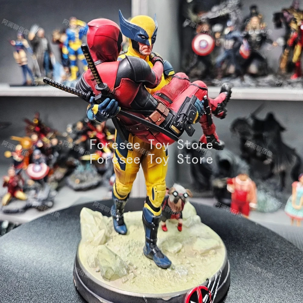Figurka Wolverine Deadpool Anime 1/4 Marvel Kolekcja do Przytulania Model Komiksowy Figurka z Żywicy Ozdoba na Biurko Prezent Zabawki dla Dzieci