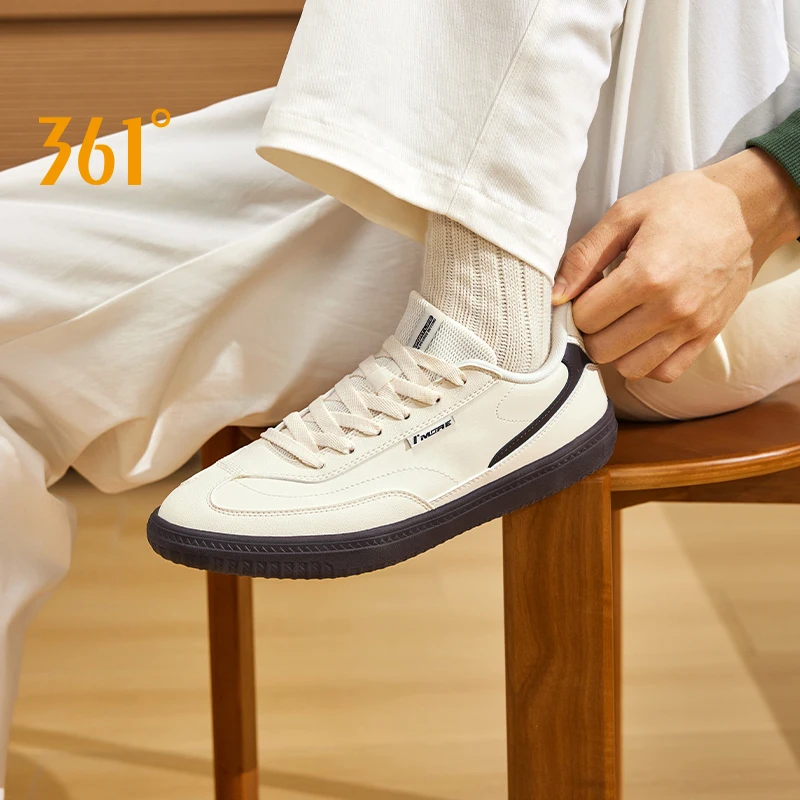 

361 Degrees Men's Board Shoes GAT Leather Waterproof Versatile Leisure Lightweight Wear-resistant Stable Male Sneakers 672536602