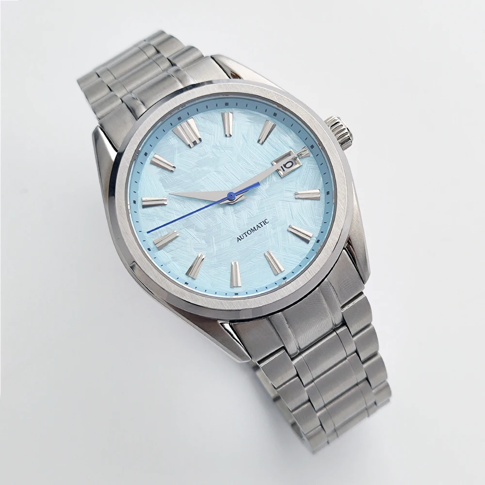 NH35 39.5mm mechanical watch for GS luxury classic business sapphire NH35 movement watch cherry blossom style dial without logo view 4