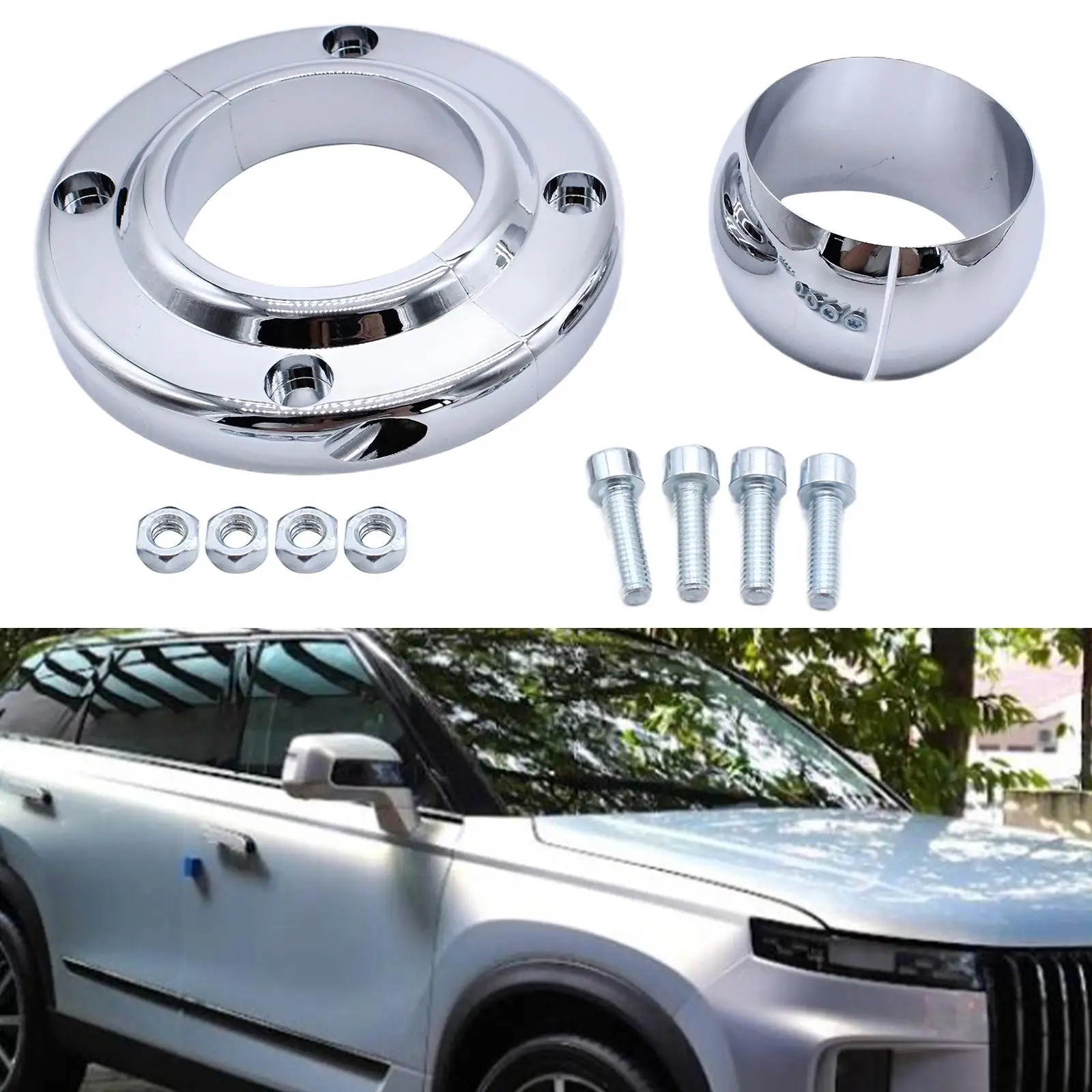 

Aluminum Steering Floor Mount Universal Fit 2 Inch Column Swivel Overall Diameter 4.5 Inch for Car Modification