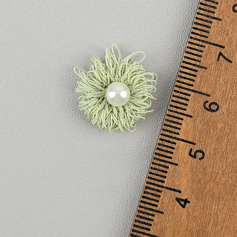 50 Stück Perlen-3D-Blasen-Applikationen mit kleinen Blumen für DIY-Kinderhaarspangen, Schuhe, Hüte, Dekorationsaufnäher – Detail 8