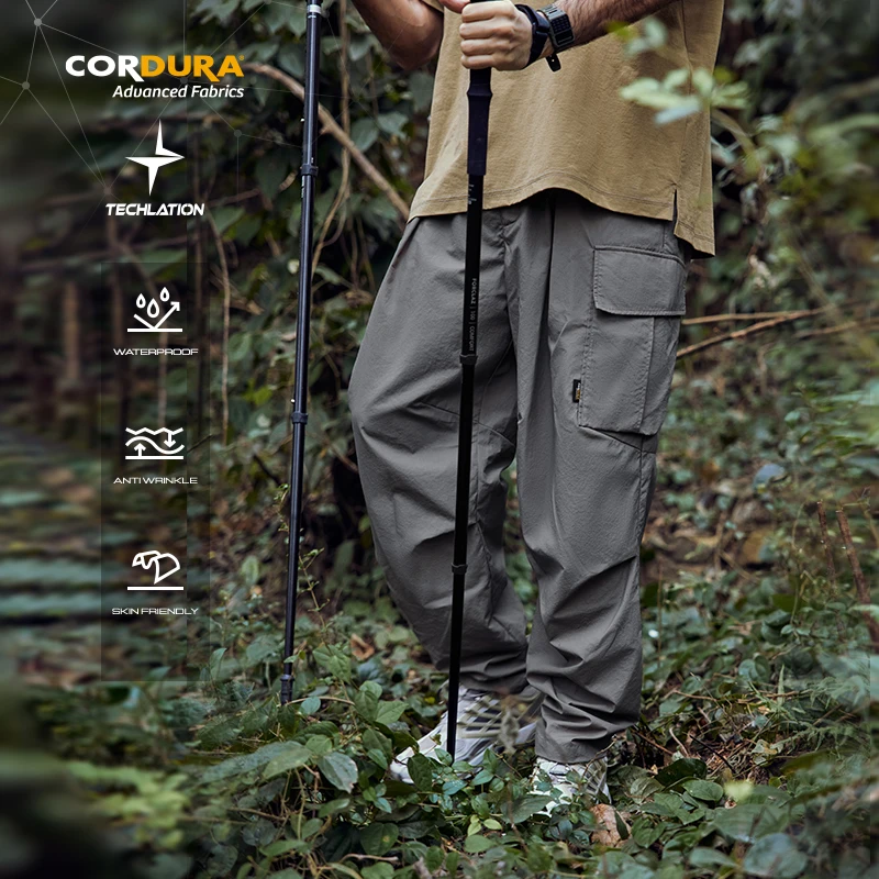 INFLATION Outdoor Functional Cargo Pants with Best Durable Fabric Men Trendy Elastic Waist Hiking Jogger Pants