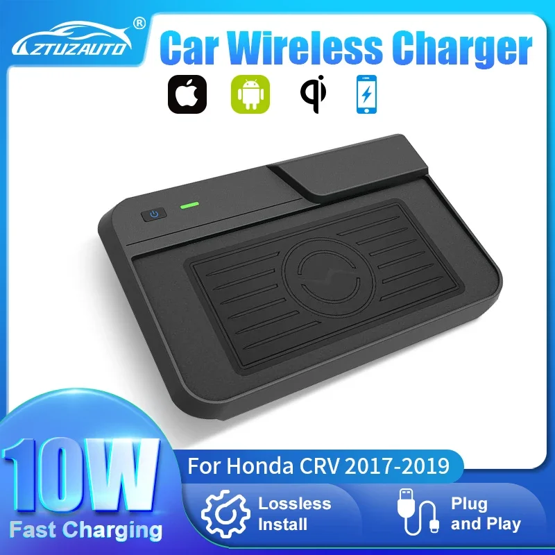 

For Honda CRV 2017 2018 2019 10W Fast Wireless Car Charger Phone Mount Holder Easy Installation Qi Certified