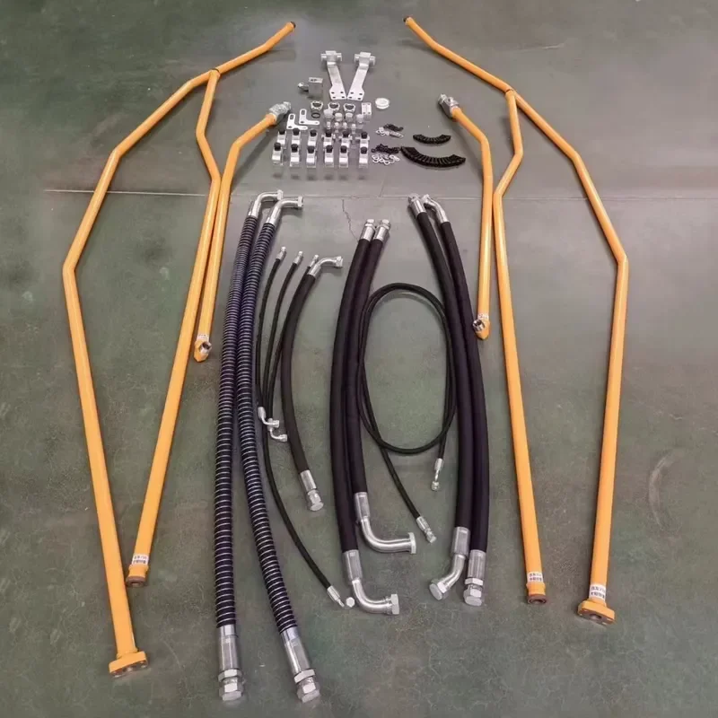 Excavator Auxiliary Line Hydraulic Breaker Piping Kits Pipe Clamp Hydraulic Oil Hose Pipe Line