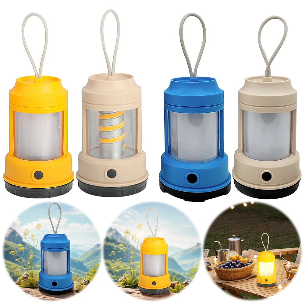 Camping Light LED Camping Lantern 3 Modes Hanging Tent Light USB Rechargeable Emergency Light Portable for Camping Hiking