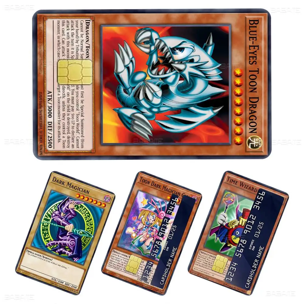 Yu-Gi-Oh MONSTER Anime Cartoon Bear Skin Sticker Film Tape Case for Big Credit Debit Card Front Side