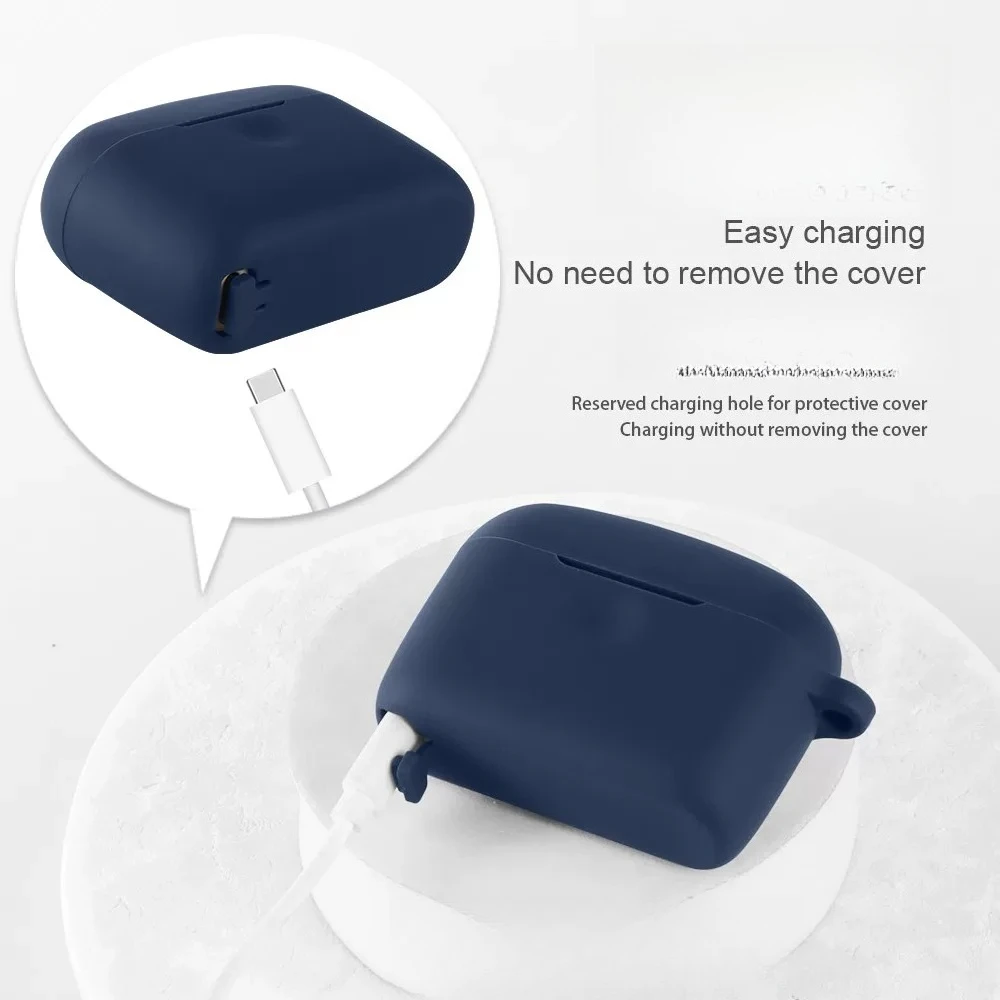 For Sennheiser MOMENTUM True Wireless 5 Case Solid Color Silicone Earphone Protective Cover For Sennheiser MOMENTUM 5 Cover