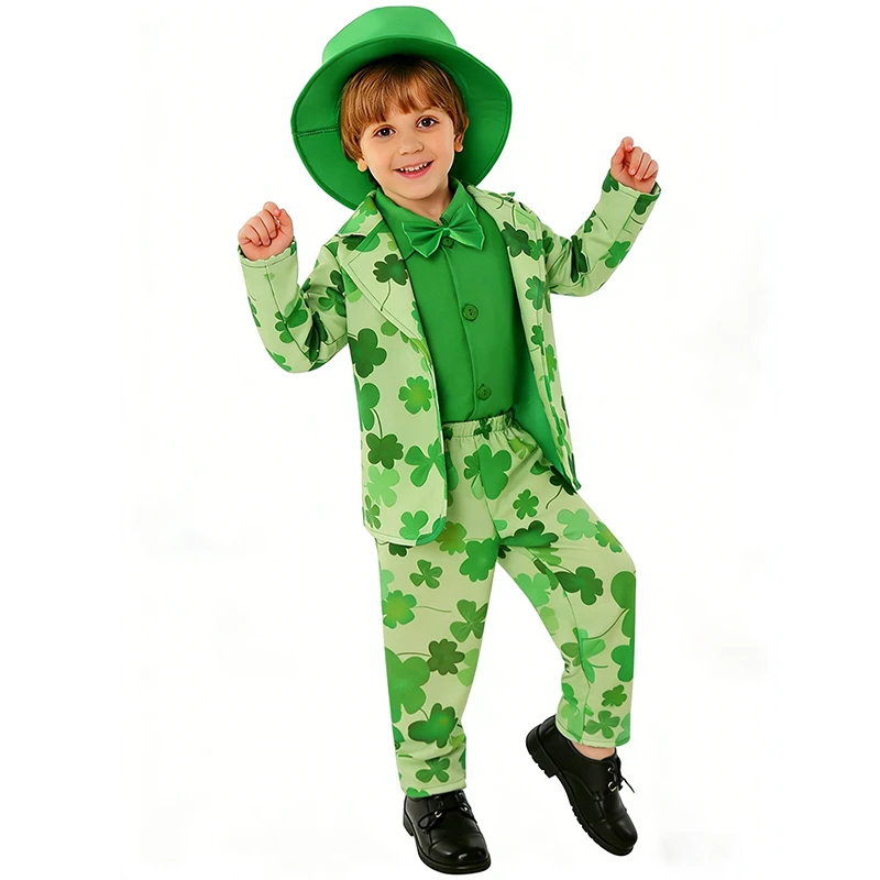 

Unisex Enfant Day Cosplay Suit Enfants Leprechaun Carnival Halloween Costume New Arrival 2026