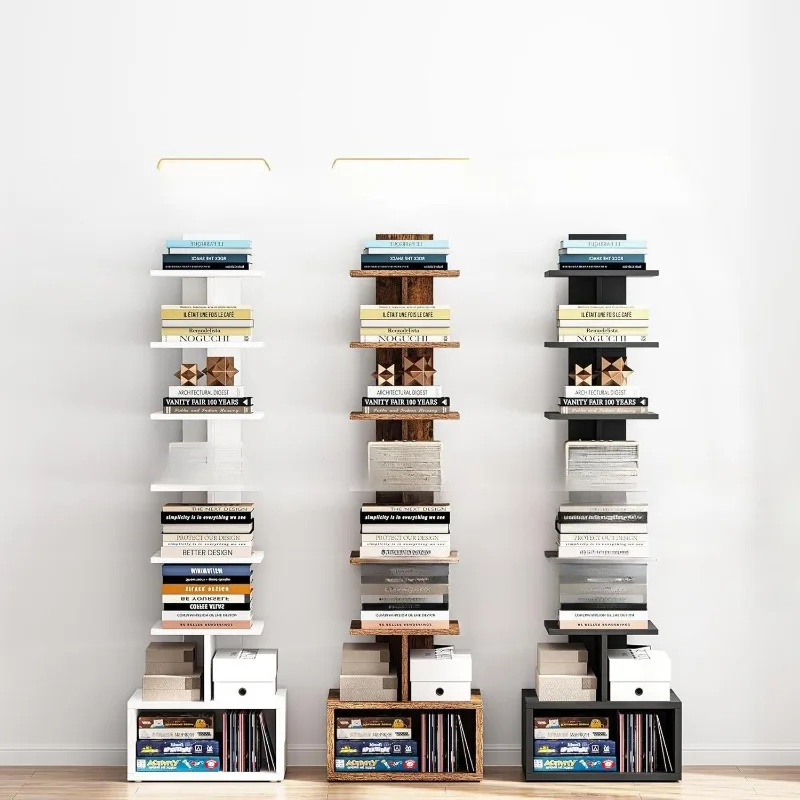 Bookshelf Floor-to-ceiling bookcase against the wall Living room Study corner storage Creative narrow